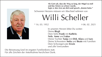 Anzeige von Willi Scheller von MGO