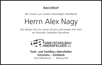 Anzeige von Alex Nagy von MGO