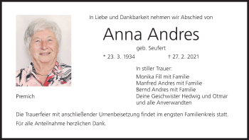 Anzeige von Anna Andres von MGO
