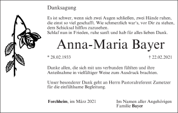 Anzeige von Anna-Maria Bayer von MGO