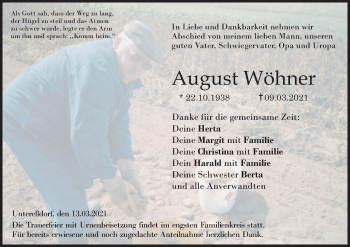 Anzeige von August Wöhner von MGO
