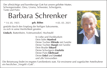 Anzeige von Barbara Schrenker von MGO
