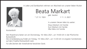 Anzeige von Beata Markart von MGO