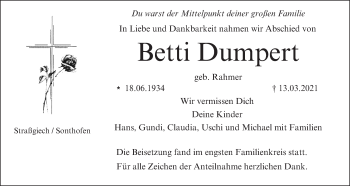 Anzeige von Betti Dumpert von MGO