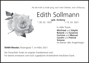 Anzeige von Edith Sollmann von MGO