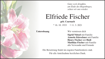 Anzeige von Elfriede Fischer von MGO