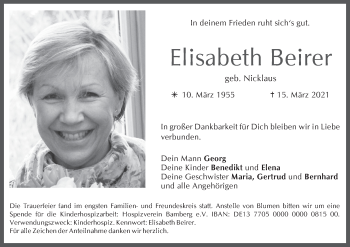 Anzeige von Elisabeth Beirer von MGO