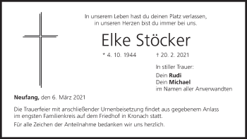 Anzeige von Elke Stöcker von MGO