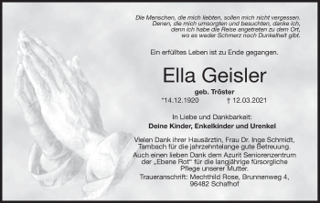 Anzeige von Ella Geister von MGO