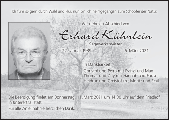 Anzeige von Erhard Kühnlein von MGO