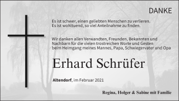 Anzeige von Erhard Schrüfer von MGO