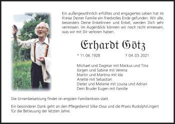 Anzeige von Erhardt Götz von MGO