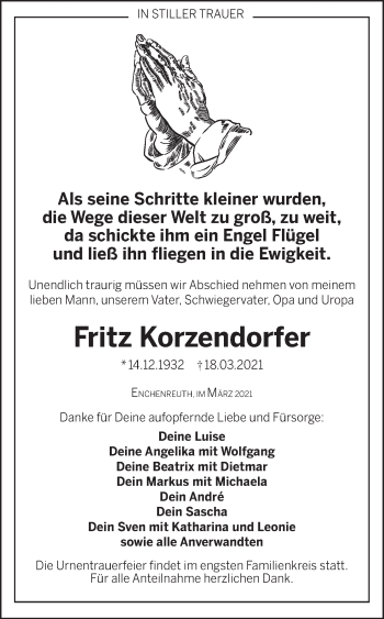 Anzeige von Fritz Korzendorfer von MGO