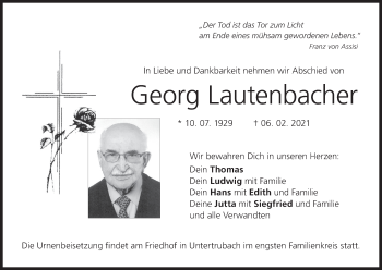 Anzeige von Georg Lautenbacher von MGO