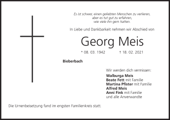 Anzeige von Georg Meis von MGO
