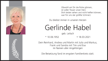 Anzeige von Gerlinde Habel von MGO
