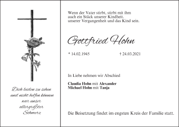 Anzeige von Gottfried Hohn von MGO