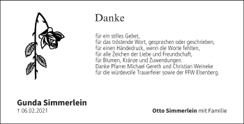 Anzeige von Gunda Simmerlein von MGO