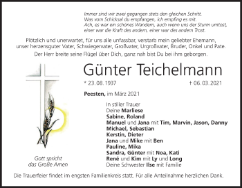 Anzeige von Günter Teichelmann von MGO