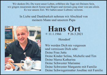 Anzeige von Hans Ort von MGO