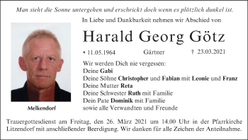 Anzeige von Harald Georg Götz von MGO