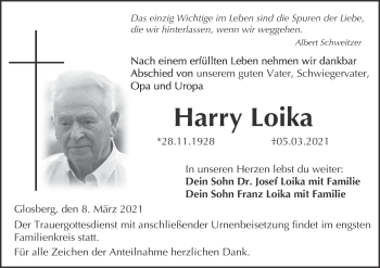 Anzeige von Harry Loika von MGO