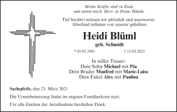 Anzeige von Heidi Blüml von MGO