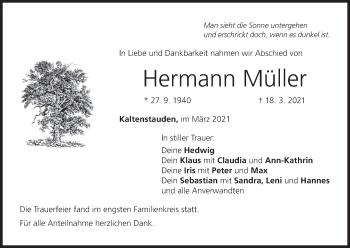 Anzeige von Hermann Müller von MGO