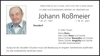 Anzeige von Johann Roßmeier von MGO