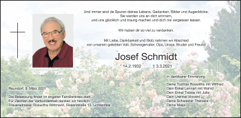Anzeige von Josef Schmidt von MGO