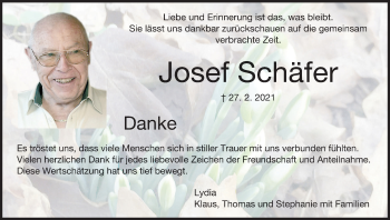 Anzeige von Josef Schäfer von MGO