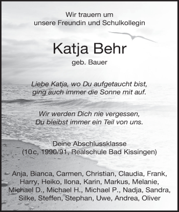 Anzeige von Katja Behr von MGO