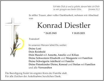 Anzeige von Konrad Diestler von MGO