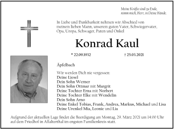 Anzeige von Konrad Kaul von MGO