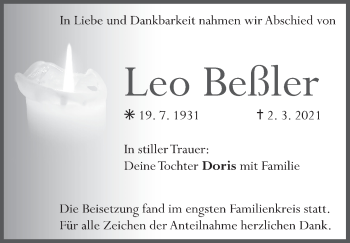 Anzeige von Leo Beßler von MGO