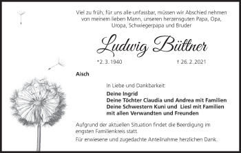 Anzeige von Ludwig Büttner von MGO