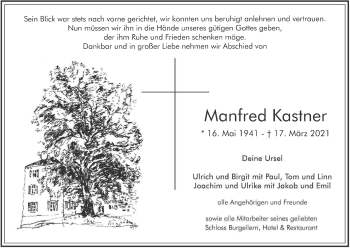 Anzeige von Manfred Kastner von MGO