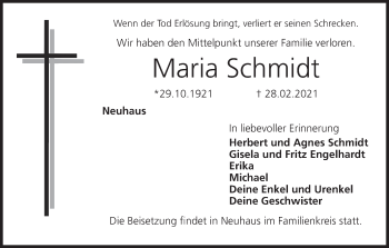 Anzeige von Maria Schmidt von MGO