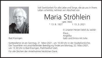 Anzeige von Maria Ströhlein von MGO