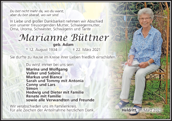 Anzeige von Marianne Büttner von MGO
