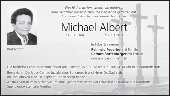 Anzeige von Michael Albert von MGO