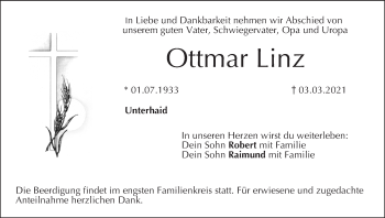Anzeige von Ottmar Linz von MGO