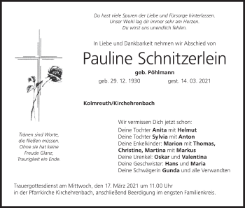 Anzeige von Pauline Schnitzerlein von MGO