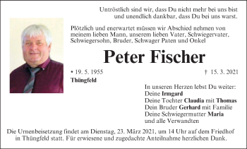 Anzeige von Peter Fischer von MGO