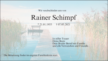 Anzeige von Rainer Schimpf von MGO