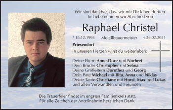 Anzeige von Raphael Christel von MGO