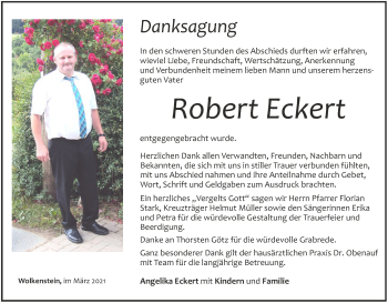 Anzeige von Robert Eckert von MGO