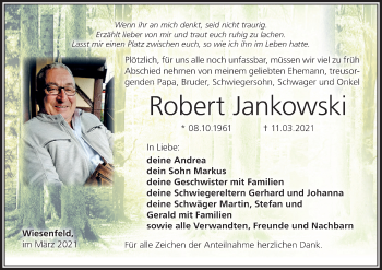Anzeige von Robert Jankowski von MGO