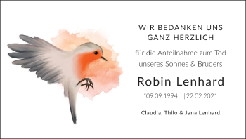 Anzeige von Robin Lenhard von MGO