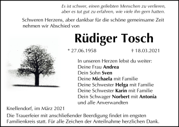 Anzeige von Rüdiger Tosch von MGO
